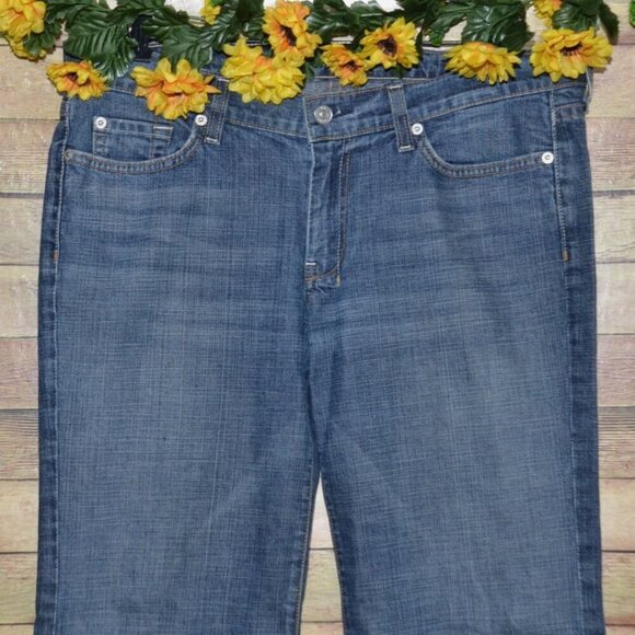 Ladies Seven for All Mankind Wide Leg Crop Vintage Dojo Jeans Size 32 Light Wash - Picture 2 of 12